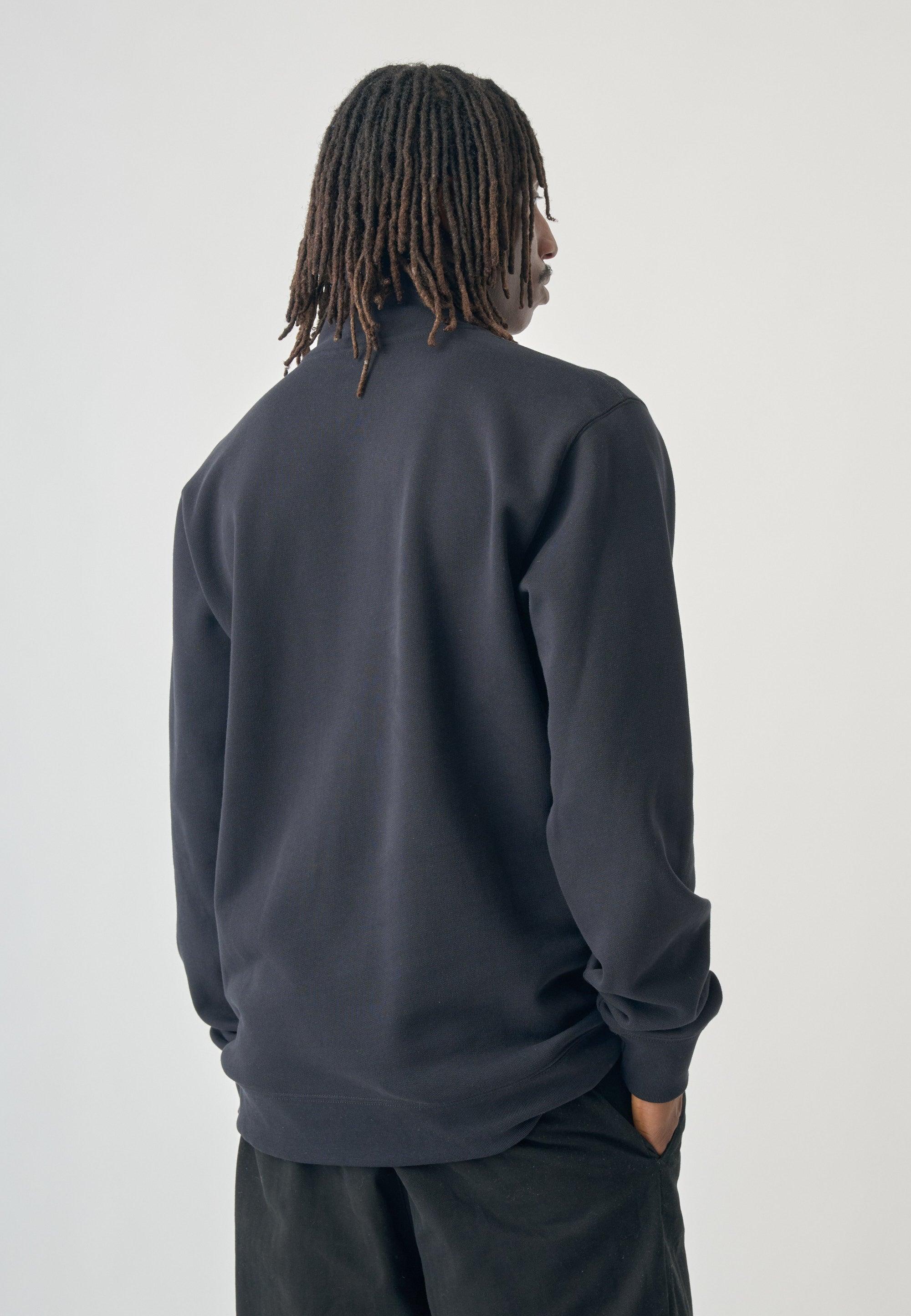 Cleptomanicx Ligule Classic Quarter Zig Pullover Herren schwarz 